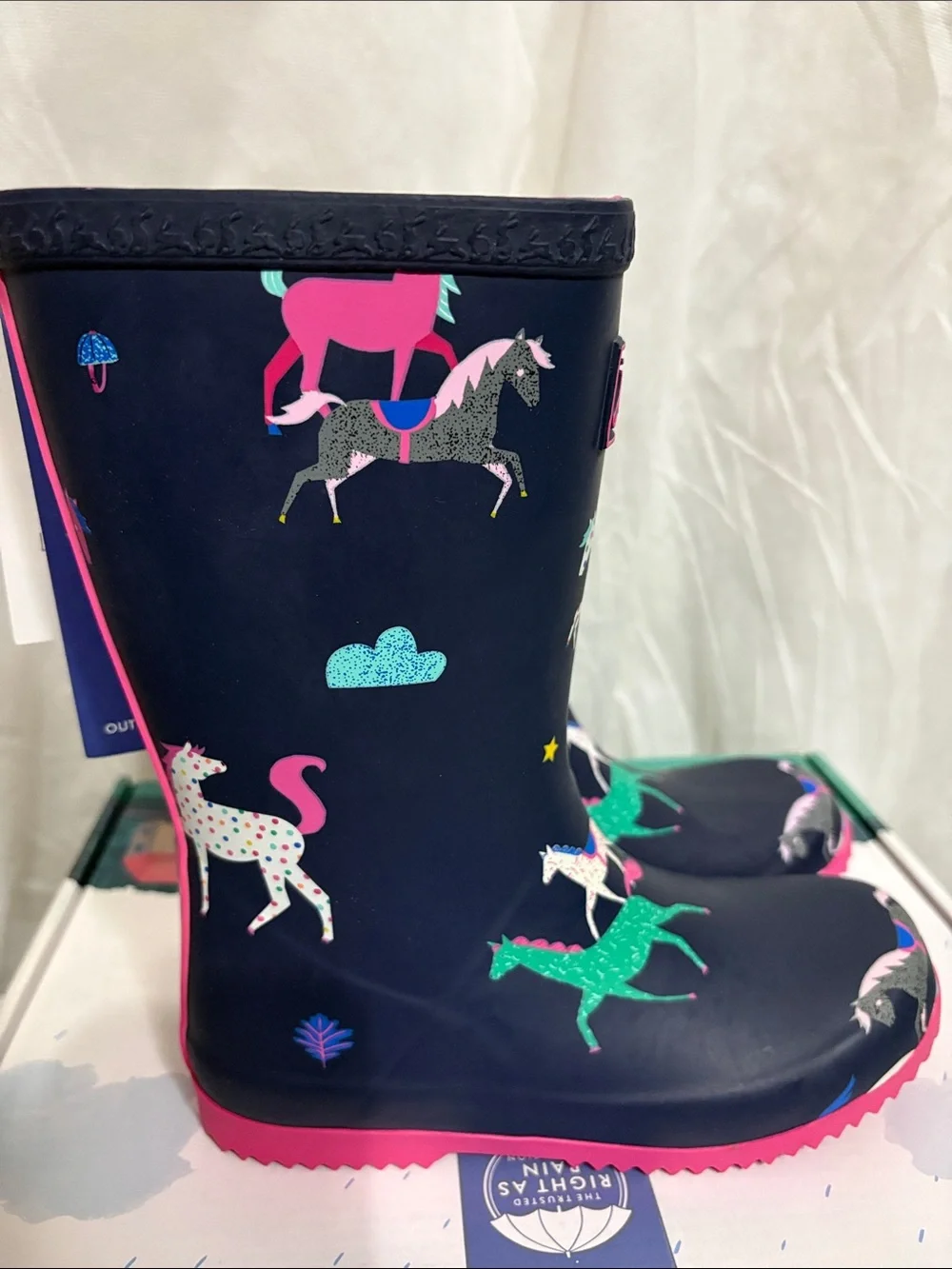 Joules Kids Navy Boots size US 13
